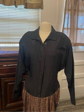 Vintage Norma Kamali Black Shell with Cream Lining